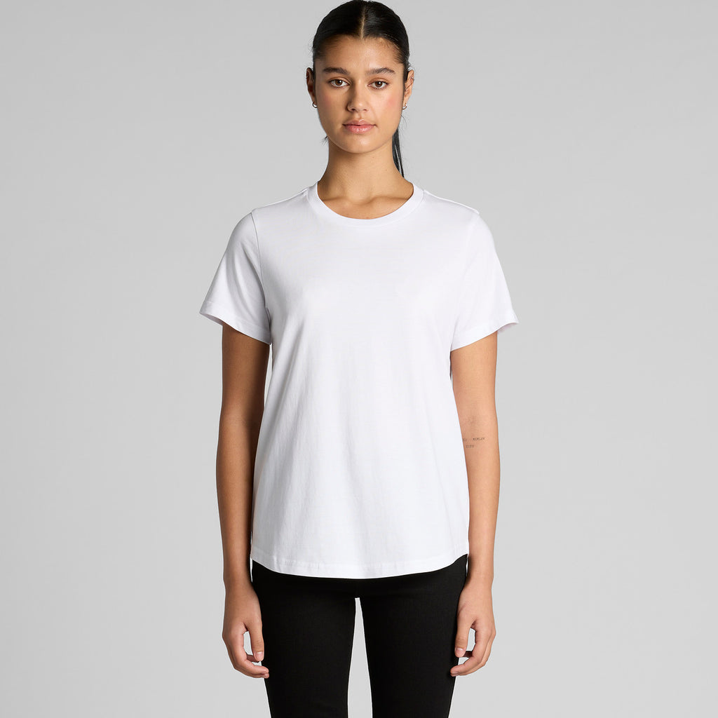 Wo's Maple Curve Tee4024 - WHITE
