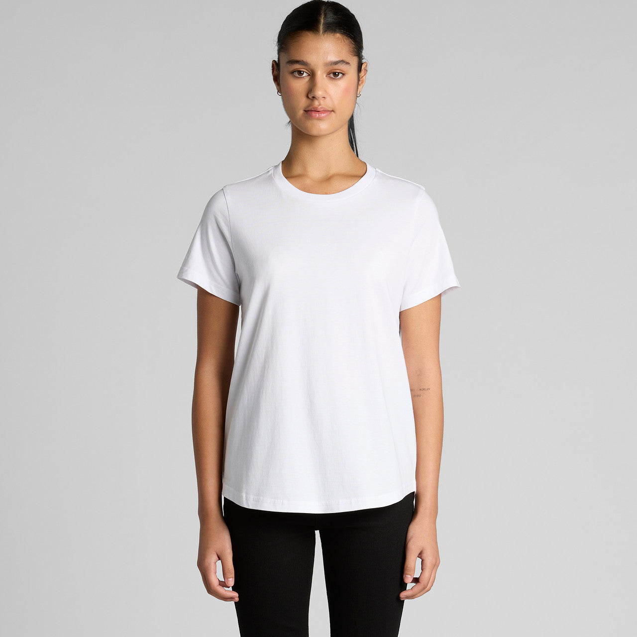 Wo's Maple Curve Tee4024 - WHITE