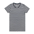 Wo's Basic Stripe Tee4025S - NAVY/WHITE