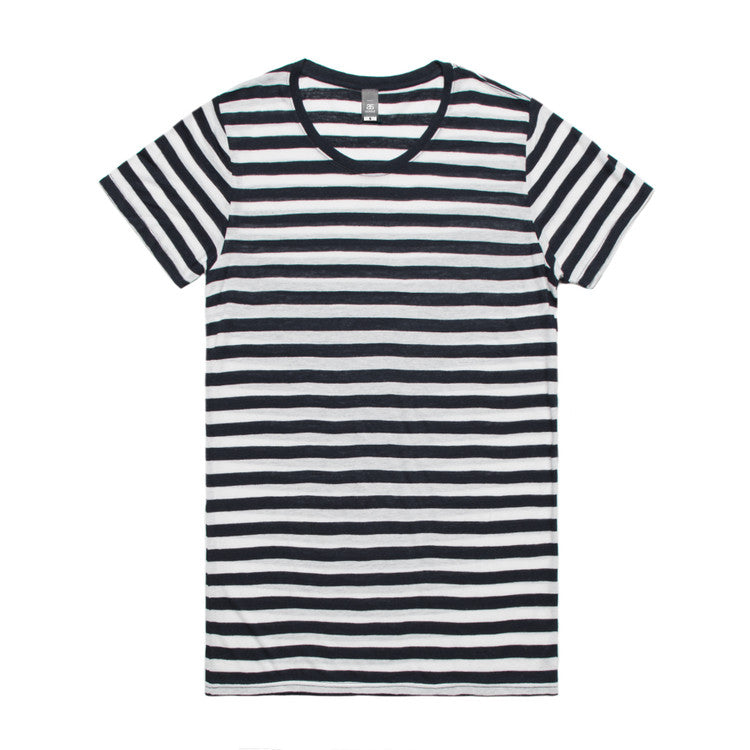 Wo's Basic Stripe Tee4025S