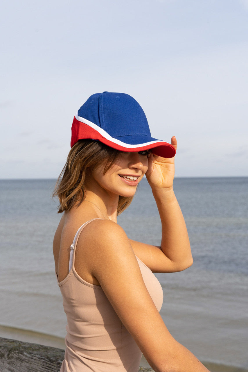 Brushed Heavy Cotton Tri-Coloured Cap - view 2