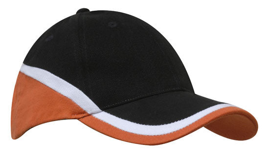 Brushed Heavy Cotton Tri-Coloured Cap - view 3
