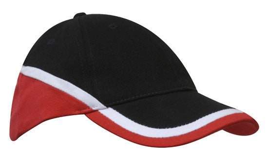Brushed Heavy Cotton Tri-Coloured Cap - view 4