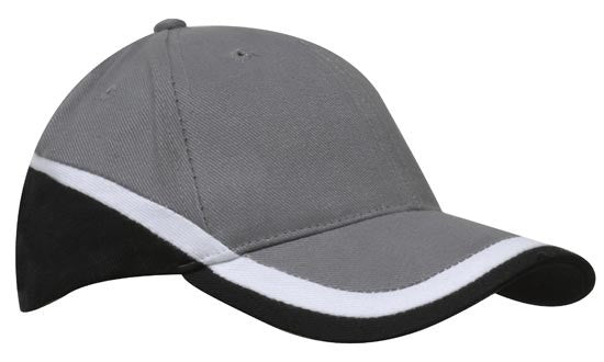 Brushed Heavy Cotton Tri-Coloured Cap - view 5