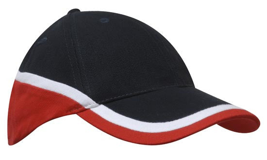 Brushed Heavy Cotton Tri-Coloured Cap - view 7