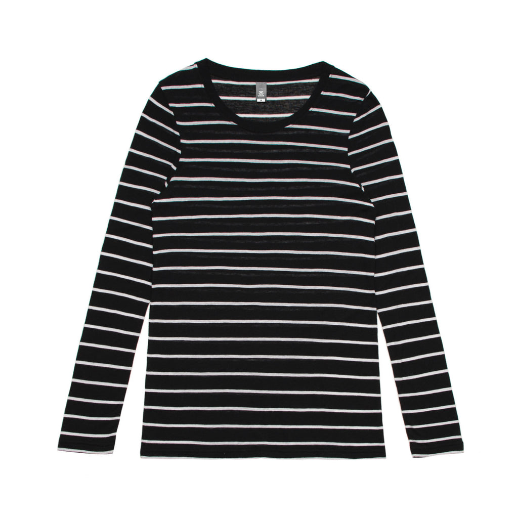 Wo's Fine Stripe L/S Tee4027
