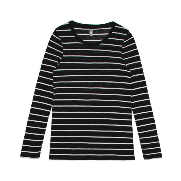 Wo's Fine Stripe L/S Tee4027