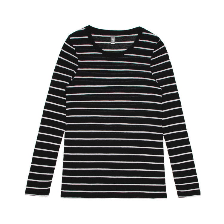Wo's Fine Stripe L/S Tee4027