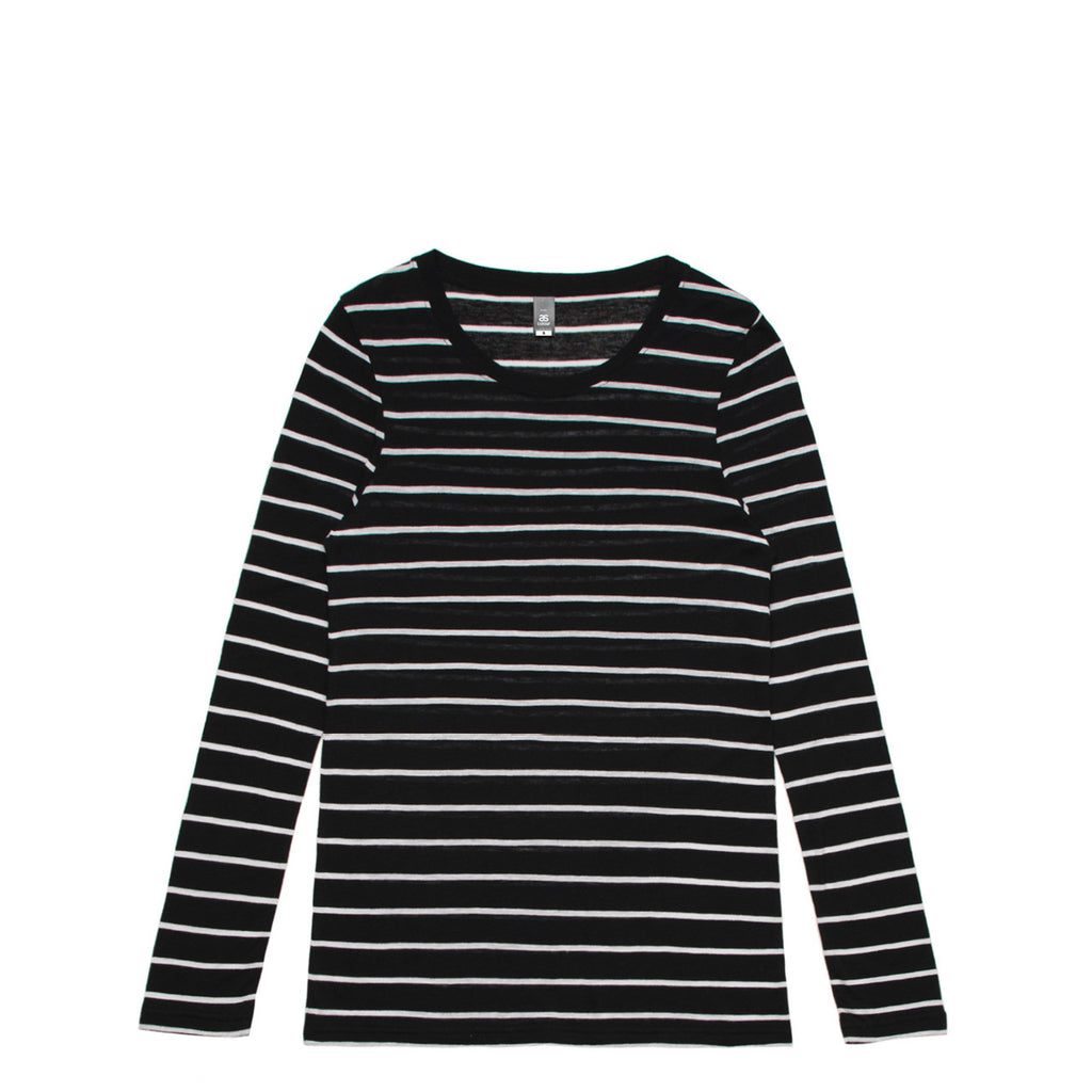 Wo's Fine Stripe L/S Tee4027