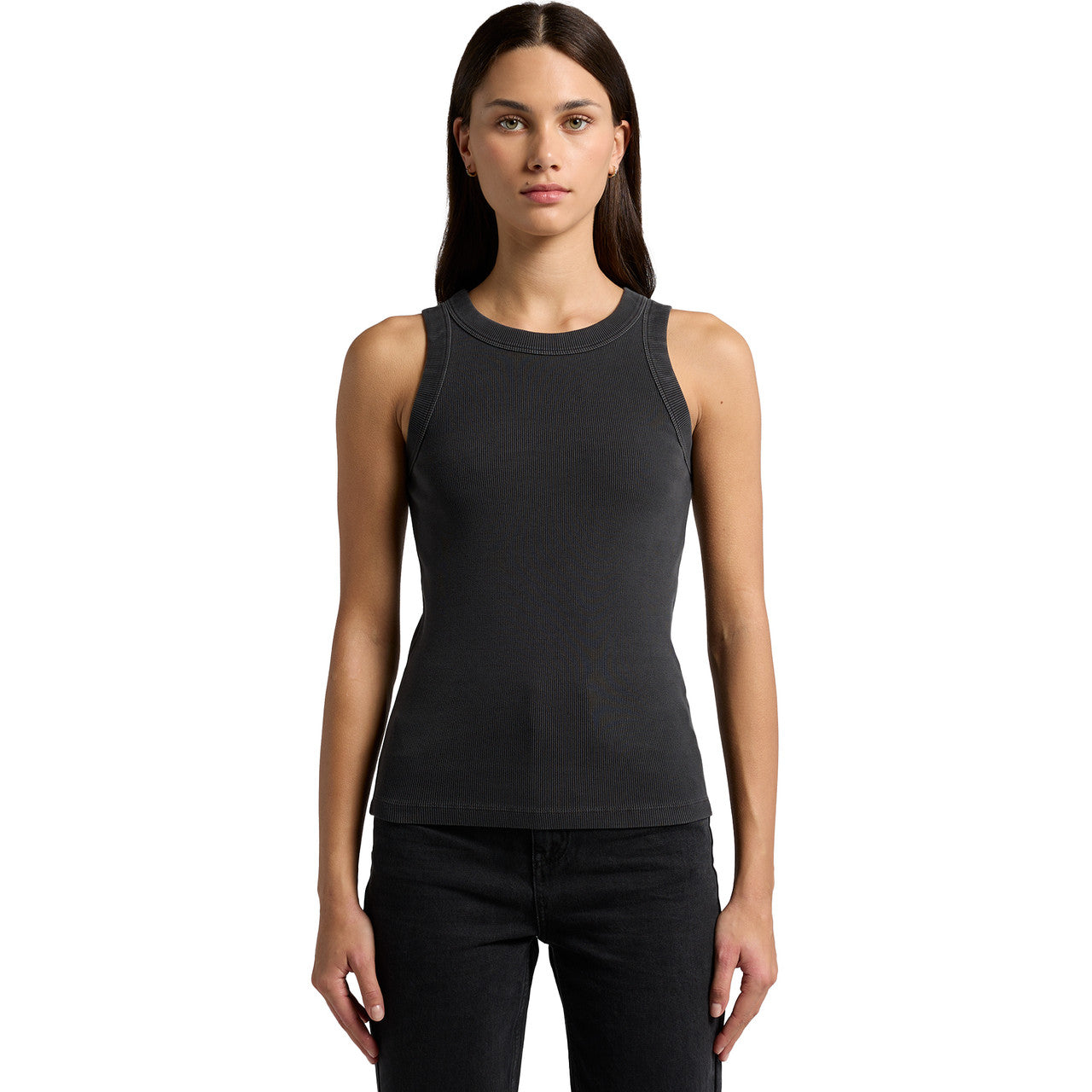 Wo's Faded Organic Rib Tank4034