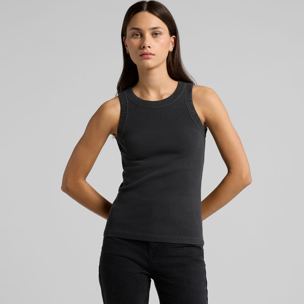 Wo's Faded Organic Rib Tank4034