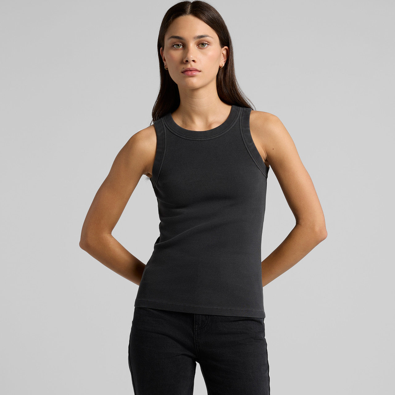 Wo's Faded Organic Rib Tank4034