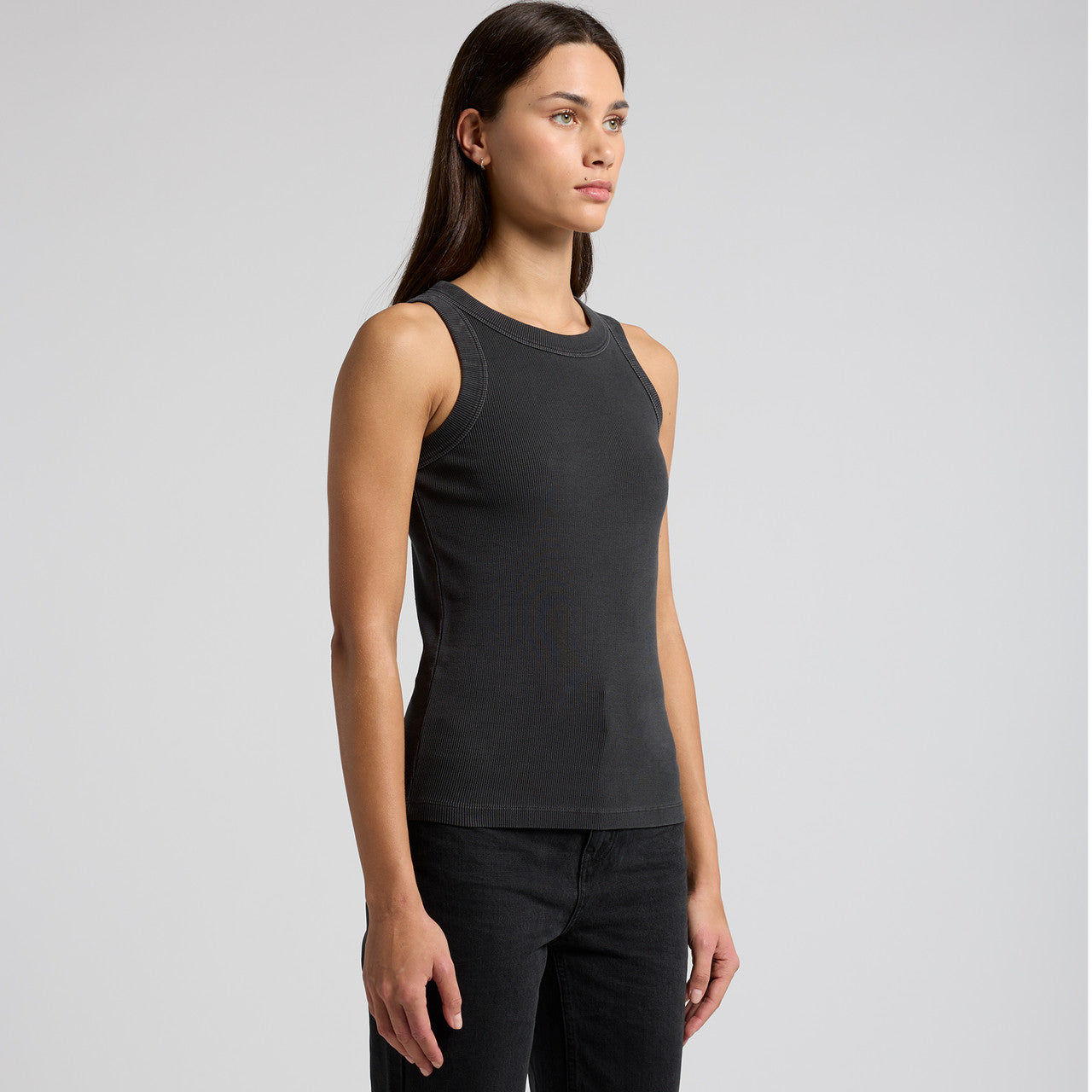 Wo's Faded Organic Rib Tank4034