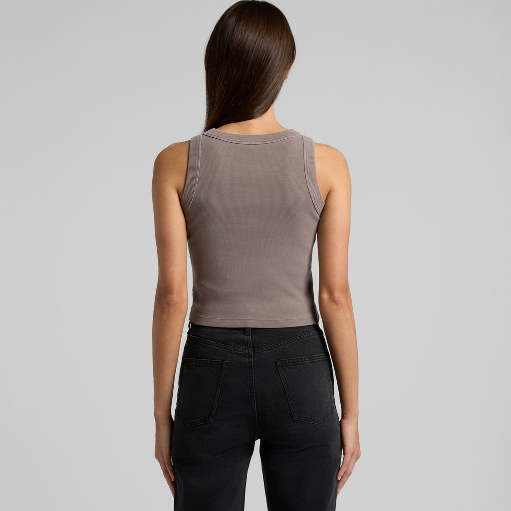 Wo's Faded Organic Rib Crop Tank4035