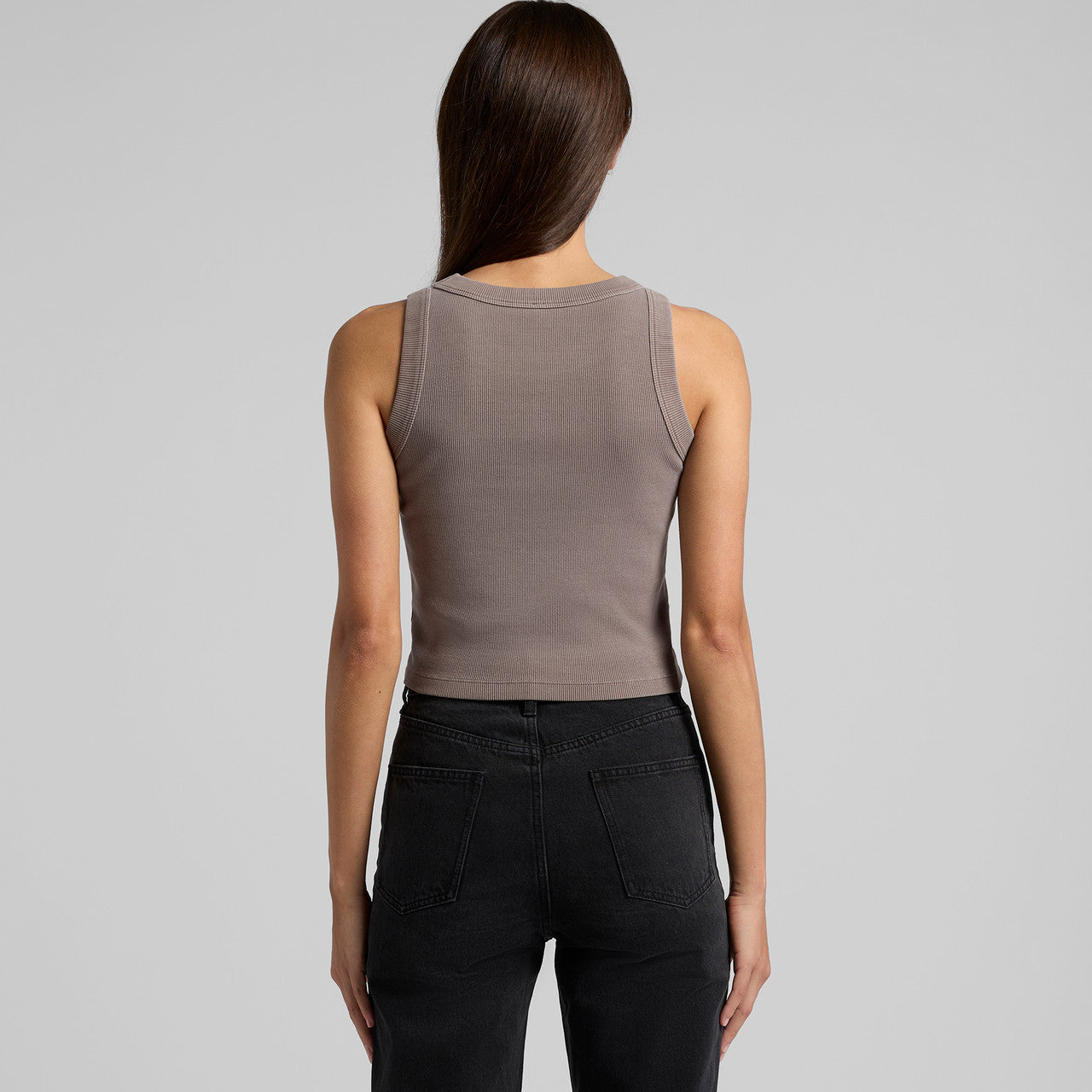 Wo's Faded Organic Rib Crop Tank4035