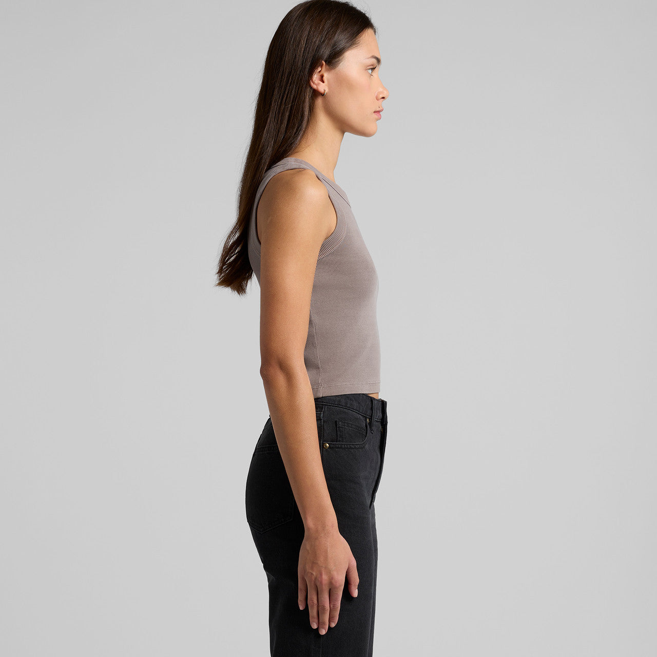 Wo's Faded Organic Rib Crop Tank4035