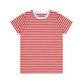 Wo's Maple Stripe Tee4037S - WHITE/GREEN