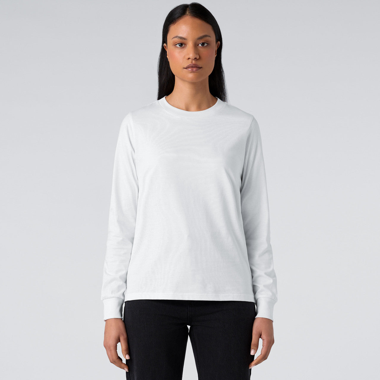 Wo's Dice L/S Tee4056 - WHITE