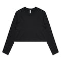 Wo's Crop L/S Tee4058S - BLACK