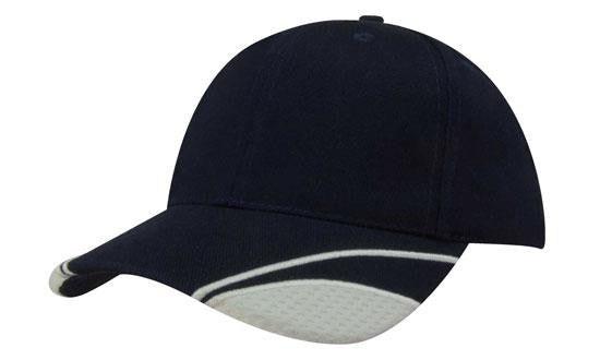 Brushed Heavy Cotton with Mesh Inserts on Peak - view 3