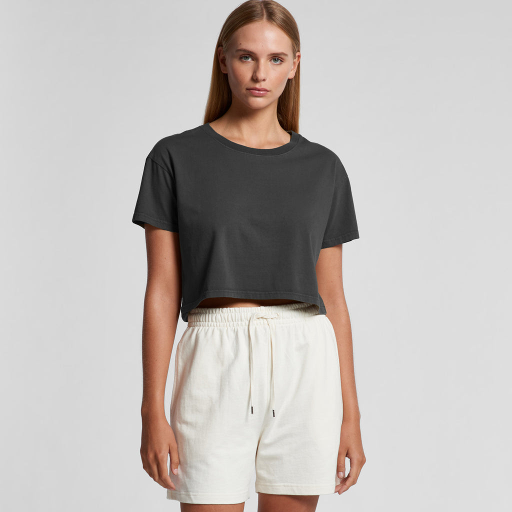 Wo's Faded Crop Tee4062F - FADED DUST