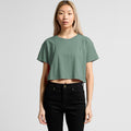 Wo's Crop Tee4062 - WHITE