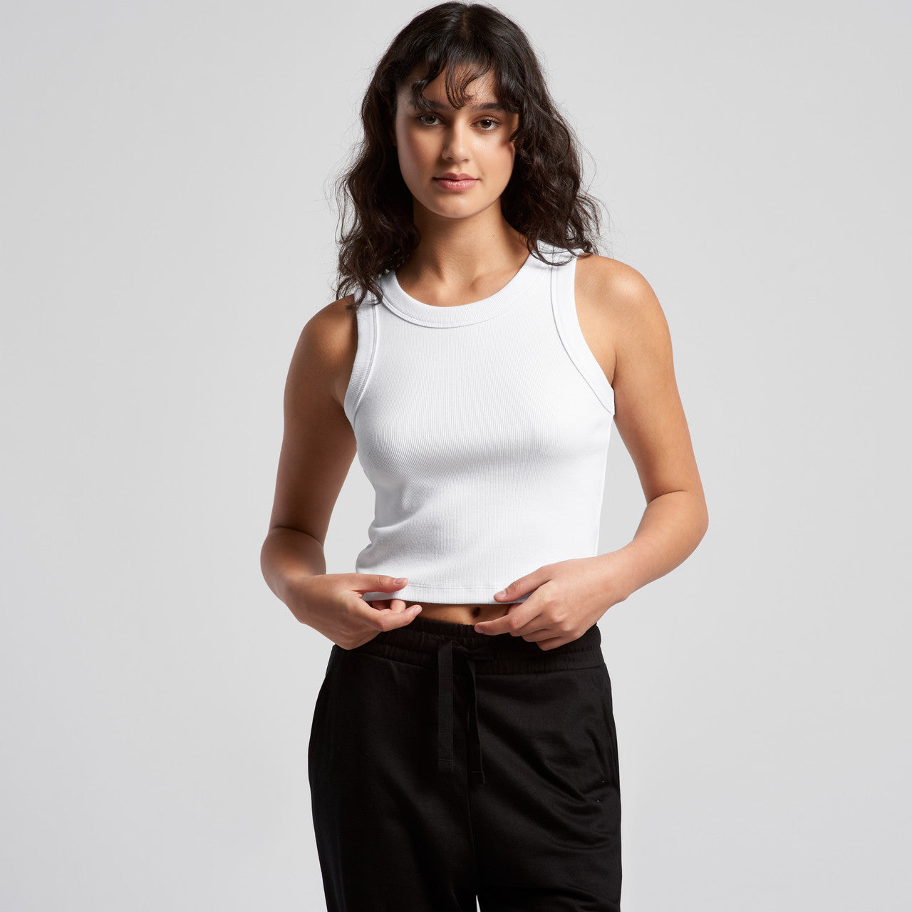 Wo's Organic Rib Crop Tank4064G