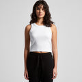Wo's Organic Rib Crop Tank4064G - WHITE