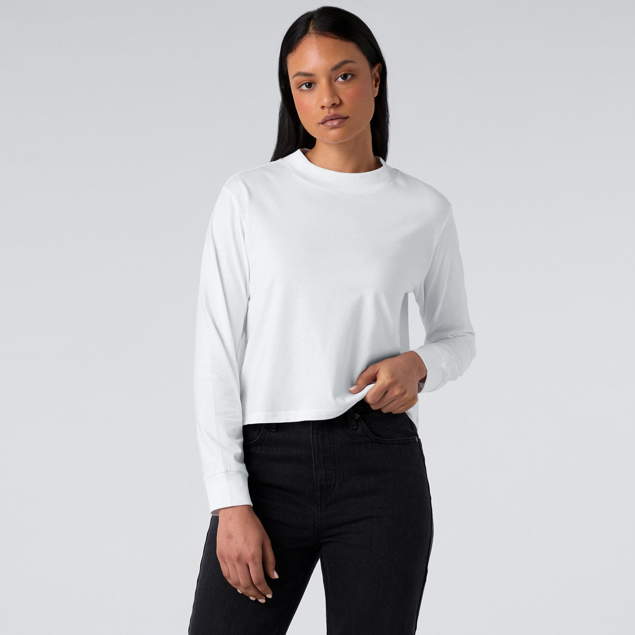 Wo's Mock L/S Tee4070