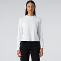 Wo's Mock L/S Tee4070 - WHITE