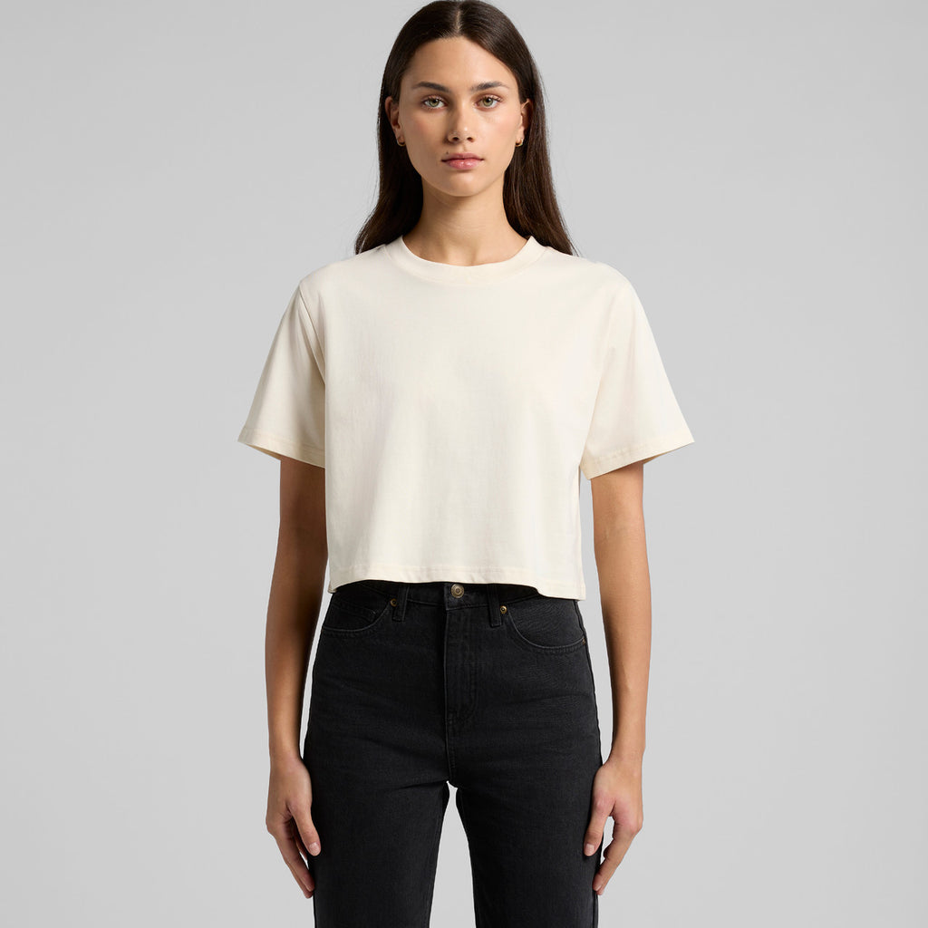 Wo's Classic Crop Tee4072 - WHITE