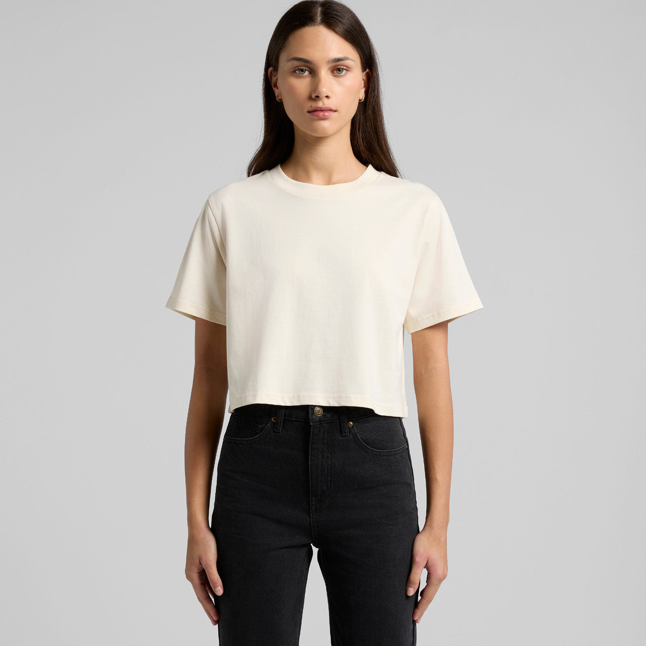 Wo's Classic Crop Tee4072 - WHITE