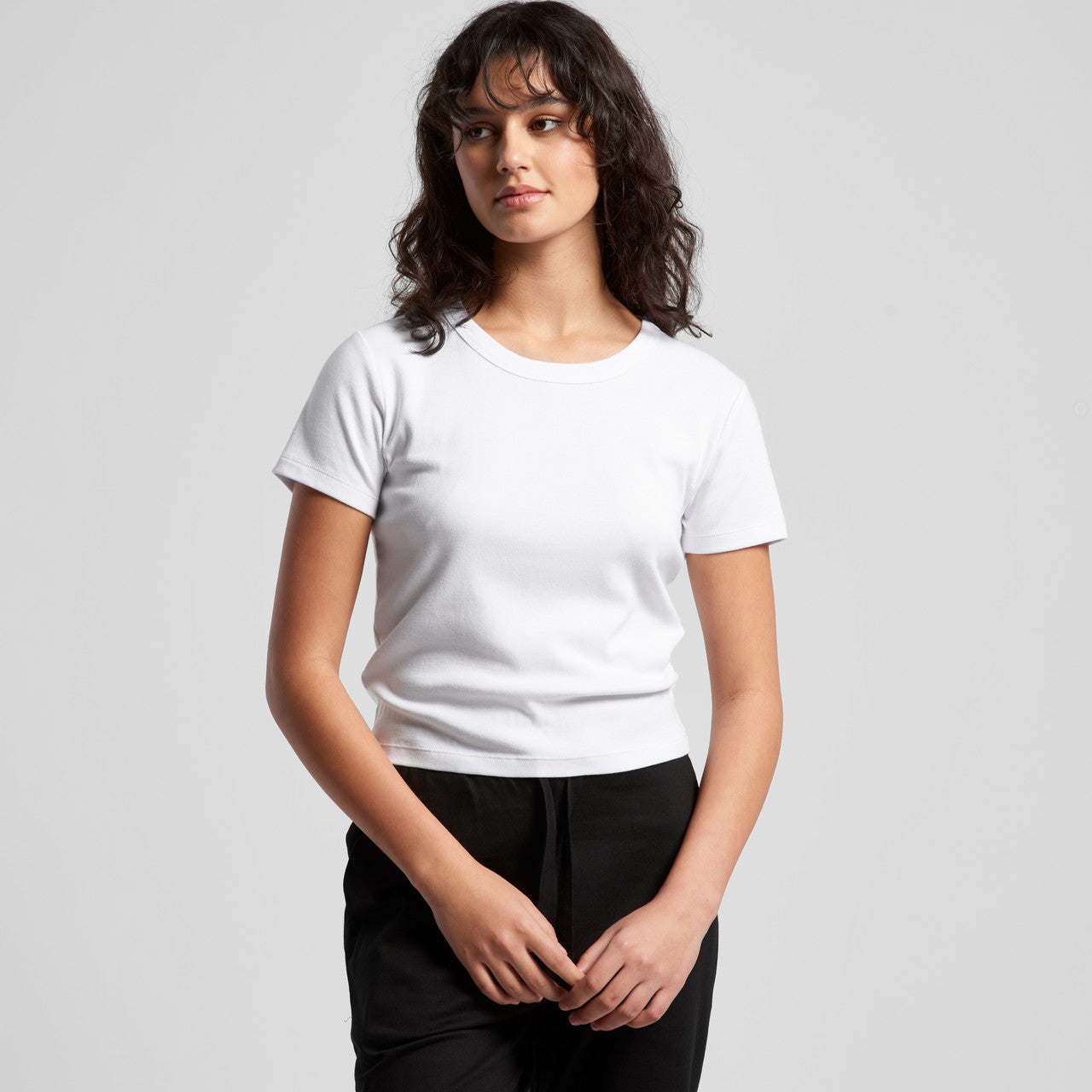 Wo's Organic Rib Baby Tee4074