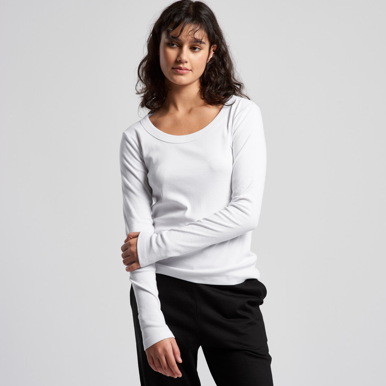 Wo's Organic Baby Rib L/S Tee4075