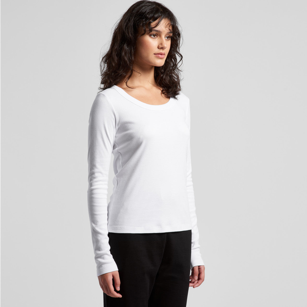 Wo's Organic Baby Rib L/S Tee4075