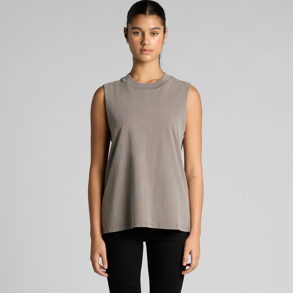 Wo's Heavy Faded Tank4084 - FADED BONE