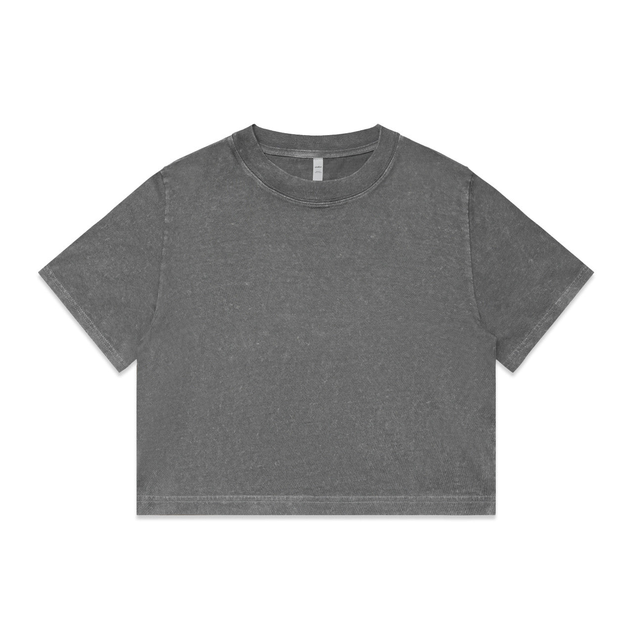 Wo's Stone Wash Heavy Crop Tee4086