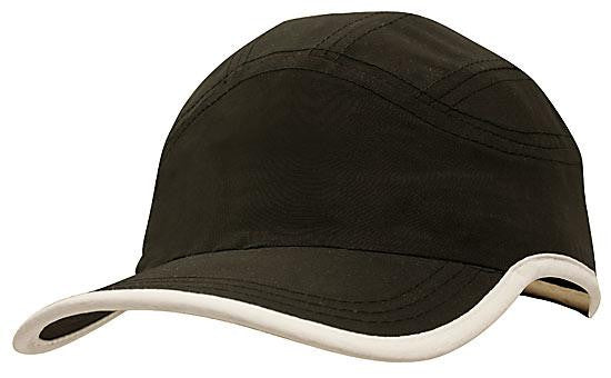 Microfibre Sports Cap with Trim on Edge of Crown & Peak - view 2