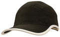 Microfibre Sports Cap with Trim on Edge of Crown & Peak - view 2