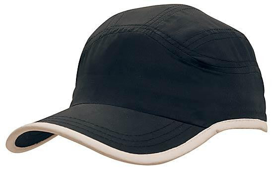 Microfibre Sports Cap with Trim on Edge of Crown & Peak - view 3