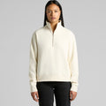Wo's Stencil Half Zip Crew4125 - ECRU