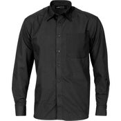 Polyester Cotton Business Shirt - Long Sleeve - Black