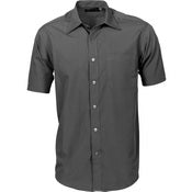 Mens Premier Poplin Business Shirts - Short Sleeve - Blue