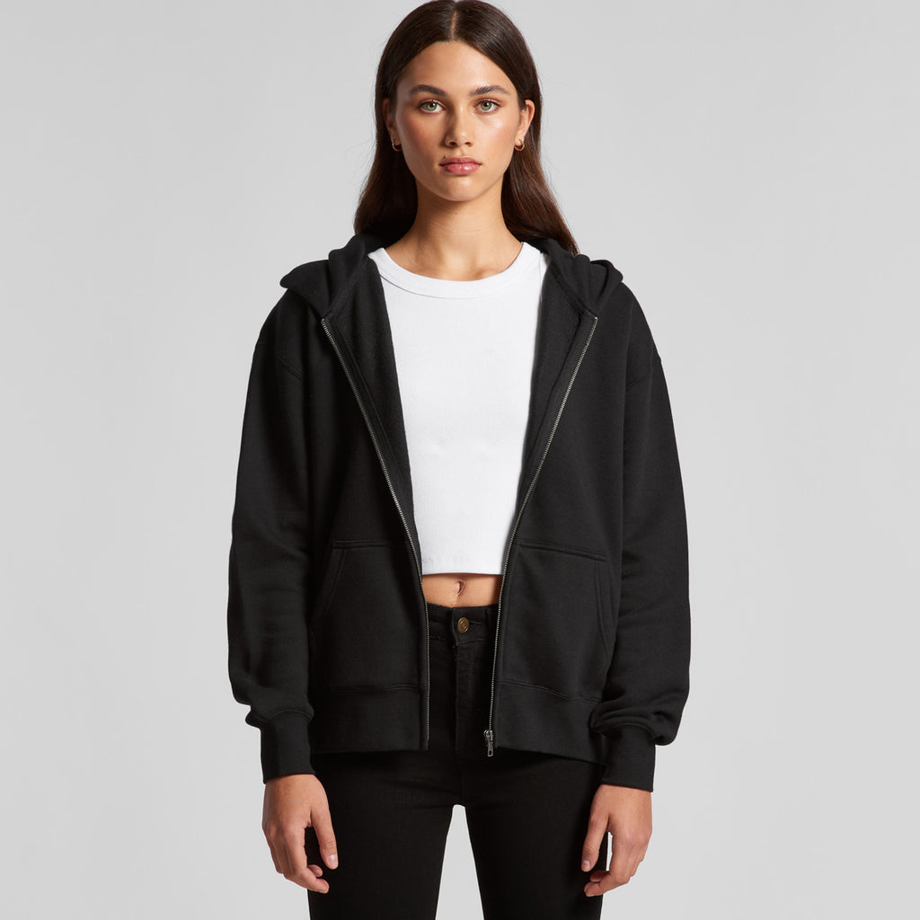 Wo's Relax Zip Hood4162 - GREY MARLE