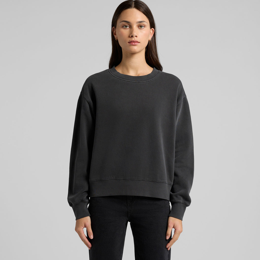 Wo's Relax Faded Crew4165 - FADED BONE