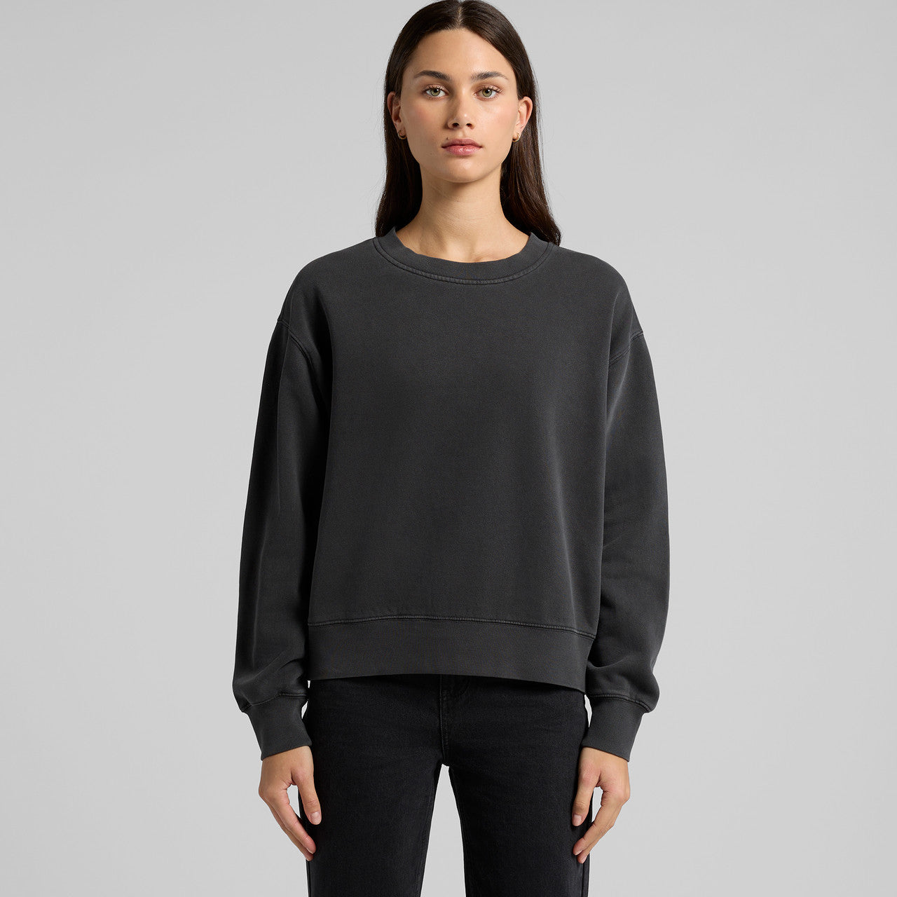 Wo's Relax Faded Crew4165 - FADED BONE
