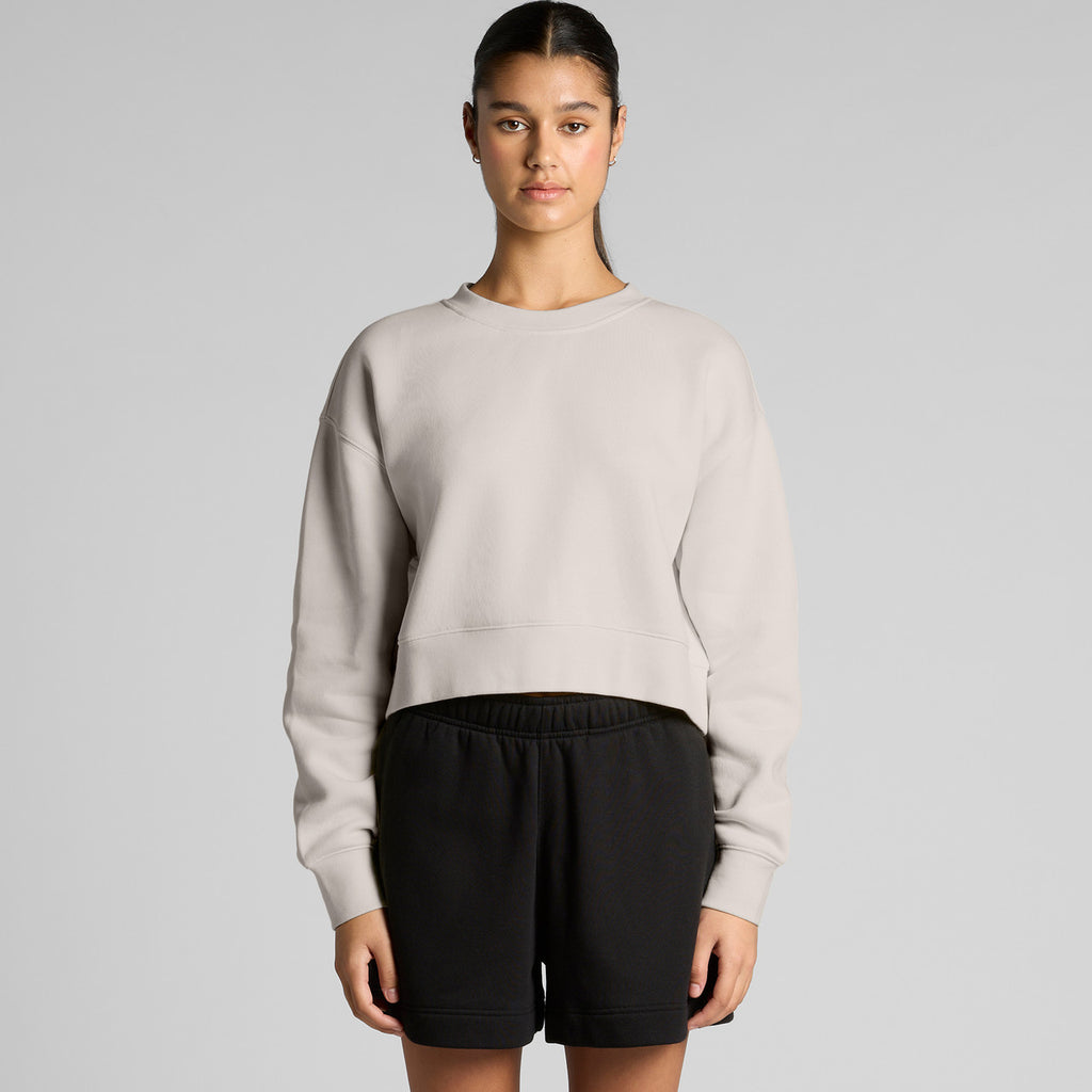 Wo's Relax Crop Crew4169 - BONE