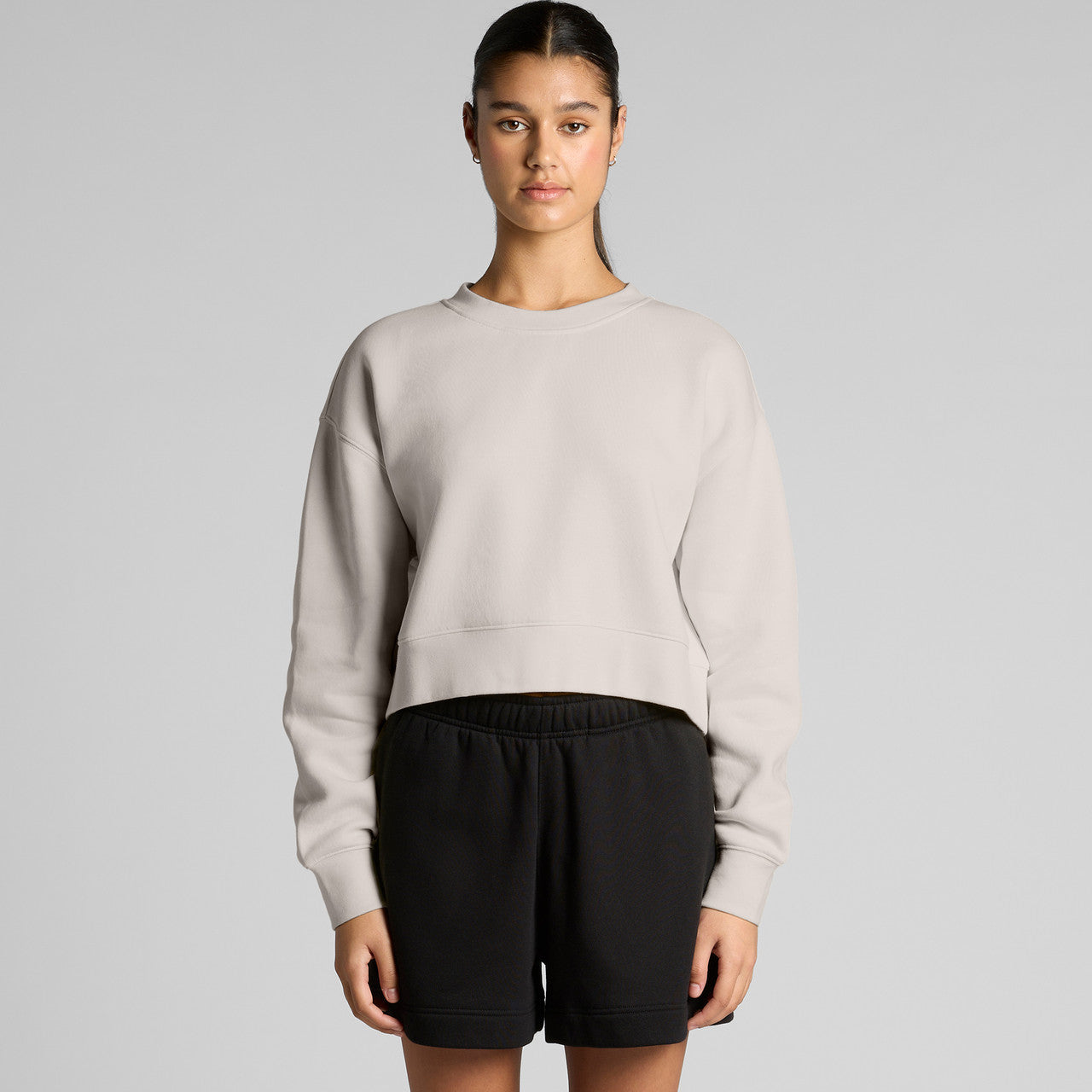 Wo's Relax Crop Crew4169 - BONE