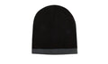 Roll Down Two Tone Acrylic Beanie - Toque - view 2