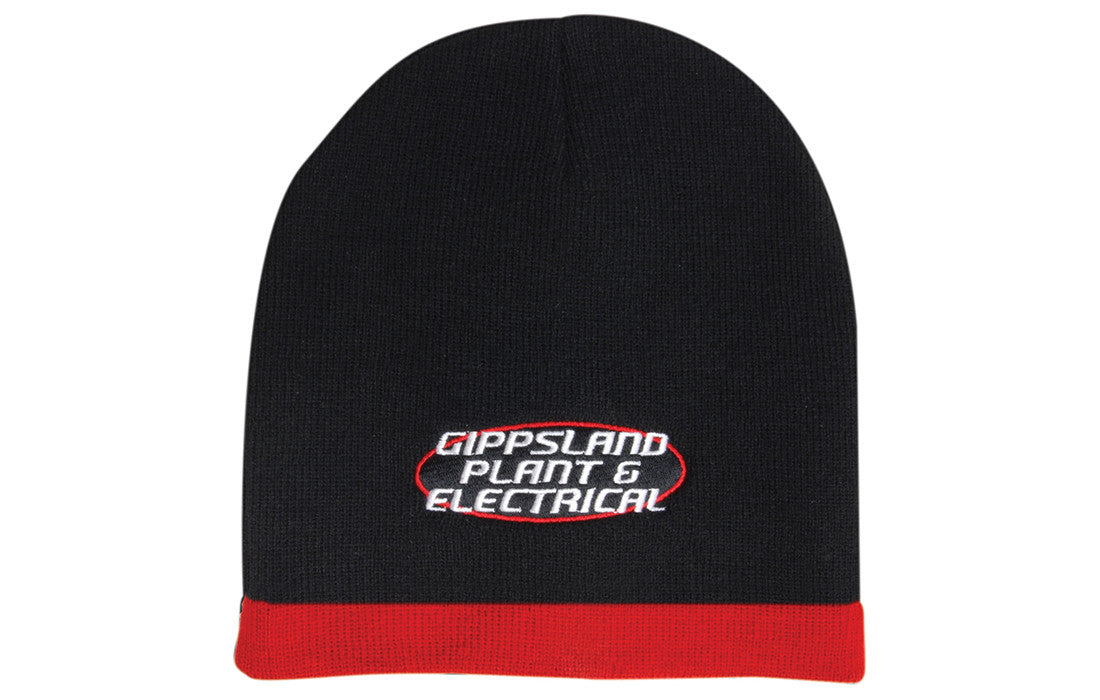 Roll Down Two Tone Acrylic Beanie - Toque